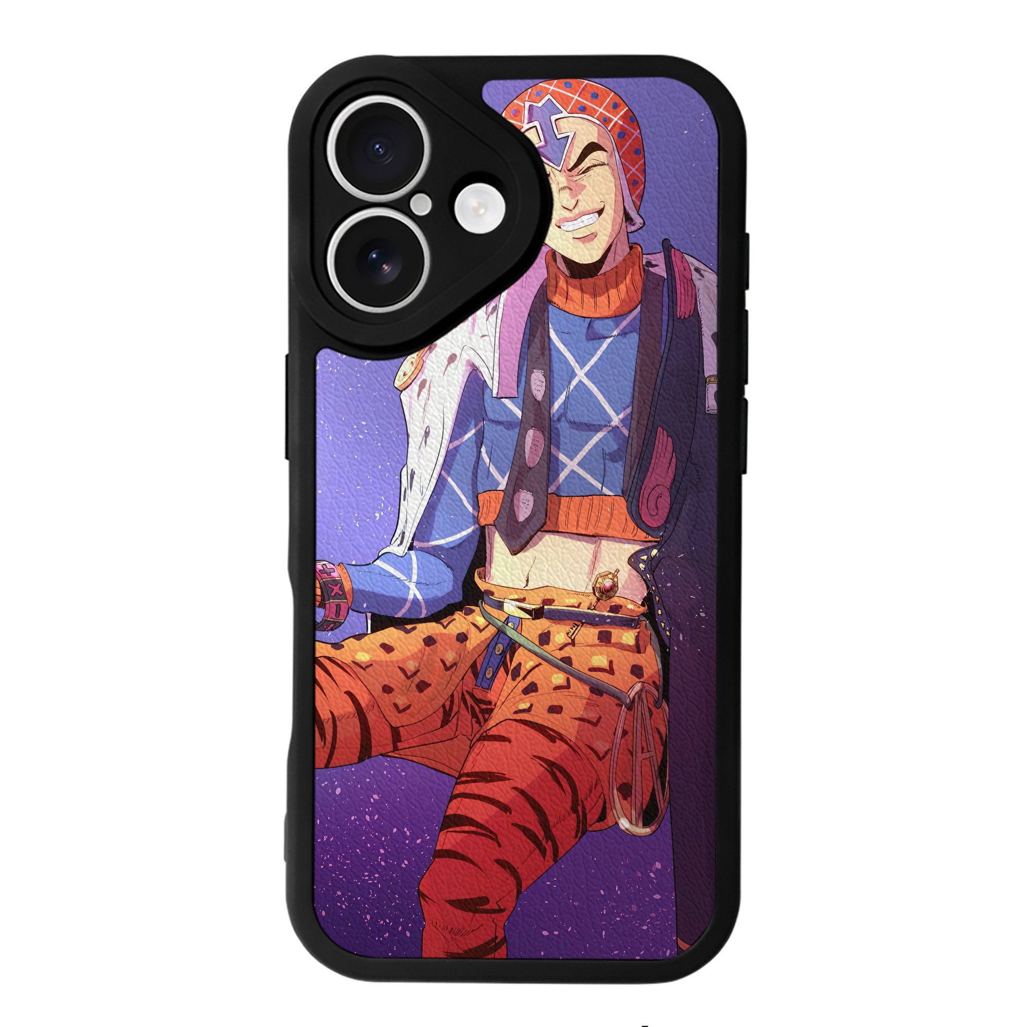 （画像用） ジョジョの奇妙な冒険 JoJo's Bizarre Adventure 【iPhone 16シリーズ対応】シリコンスマホケース（レザー調） 材質：シリコン